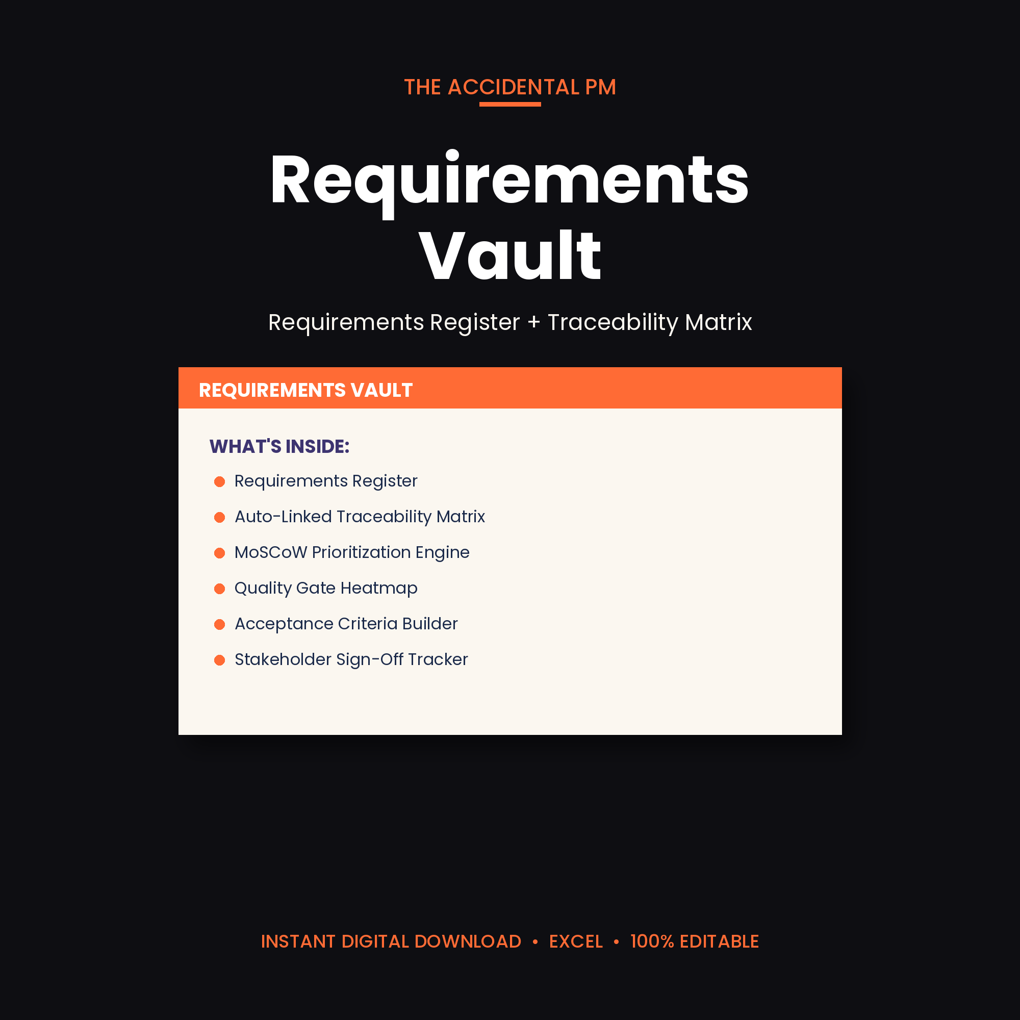 The Requirements Vault workbook